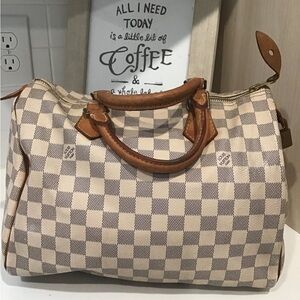 Louis Vuitton Daimer azur speedy bag